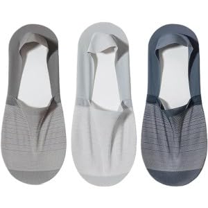 New Men And Women Thin Mesh Non-slip Invisible Socks Breathable Cotton Blend Socks (Free Size) (Pack of 3)