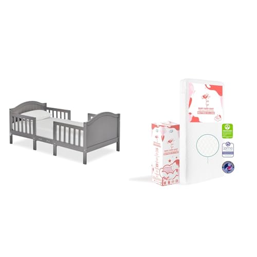 Dream On Me Portland 3-in-1 Toddler Bed, Mattress & Accessories Bundle - Pinewood Convertible Bed, Foam Mattress, JPMA/ASTM Certified image 2