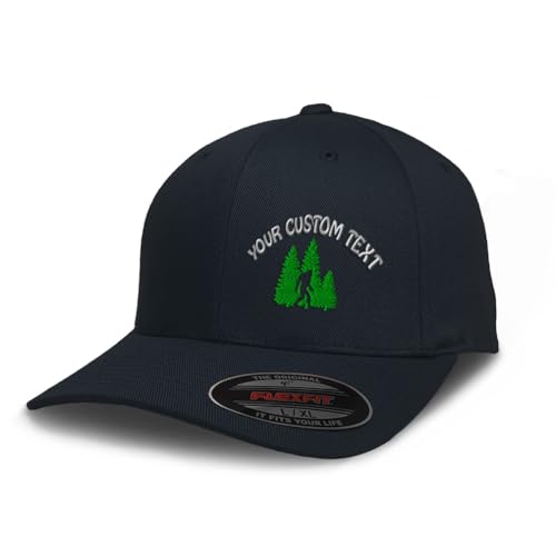 Image of Flexfit Left Side Panel Woods Bigfoot A Embroidery Hats for Men & Women