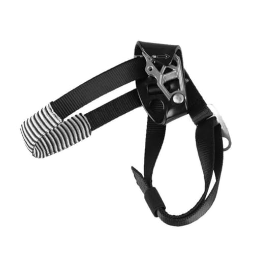LIXSAZSE Pie Ascender Escalada en Roca Elevador Ajustable Deportes al Aire Libre Viajar Montañismo Equipo de Seguridad Accesorios, Negro Izquierdo