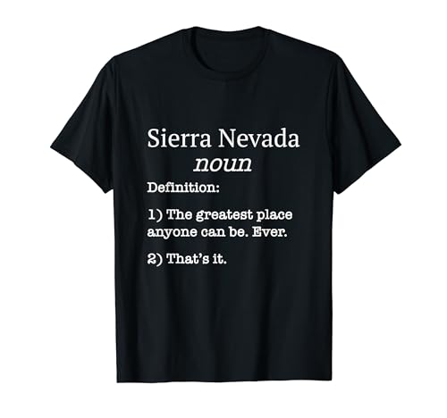 Recuerdos de Sierra Nevada/divertida definición falsa de esquiador Camiseta