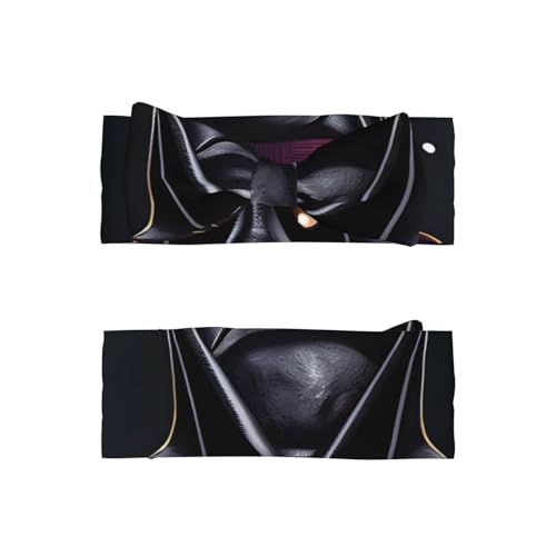Black Ghost Bat Baby Bow Headband, Soft Baby Bow Hair Accessory For Newborn Babies, Toddlers, Kids.2