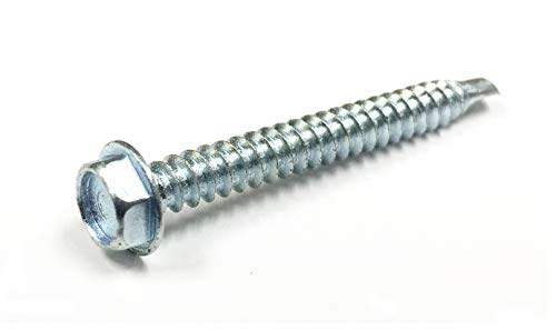 Tornillo autorroscante No. 8 cabeza hexagonal 1.5 pulg 100 unidades miniatura 1