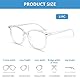 Vidacharmy Transparente Brille gegen blaues Licht für Damen und Herren, Blaulicht-Brille mit UV-Blockierung, Anti-Müdigkeit, Computerbrille mit Anti-Blaulichtfilter mit entspiegelten Gläsern,