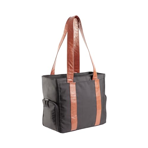 Dr. Brown’s Breast Pump Carryall Tote, Fits Most Electric Breast Pumps, Gray Diaper Bag, Gray Day Bag, Classic Bag Design - image 1