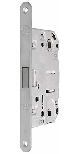 Preisvergleich Produktbild Magnetschloss Einsteckschloss für Innentür, links oder rechts, Platte mit abgerundeten Enden