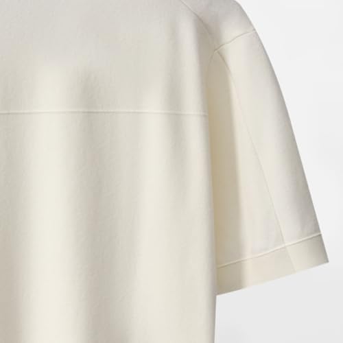 Men's Soft Viscose Blend Short-Sleeve Polo Sweater Lightweight Knit Top for Fall & Winter Classic Black Brown Beige (US, Alpha, 3X-Large, Regular, Regular, Beige)4