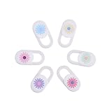 Veemoon 6個可愛らしい花柄 自己粘着式カメラカバー スライドプライバシー