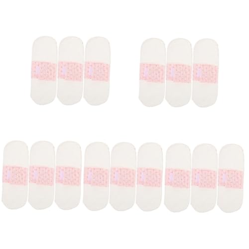 Anneome 15 Pcs Sanitary Napkin Liner Menstrual Pads Panty Washable Sanitary Napkin Washable Feminine Pads Printing Sanitary Napkin Cloth Pads Menstrual Cotton Pads Pure Cotton White