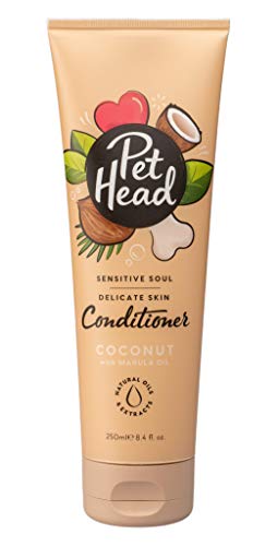 Pet Head Après-shampoing pour Chien à Peau Sensible, hypoallergénique, Noix de Coco, Marron Cover