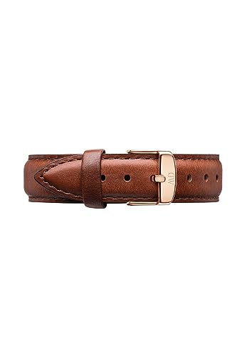 Daniel Wellington Classic St Mawes, Correa Marrón/Oro Rosado, 18mm, Cuero, para...