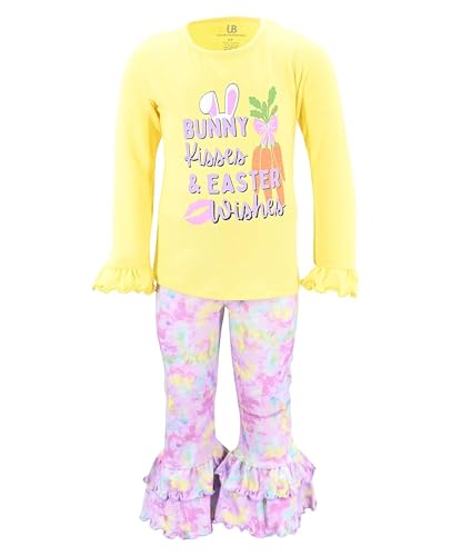 Image of Unique Baby Long Sleeve with Ruffle Leggings for Girls Kids Toddler Clothing Set Outfit