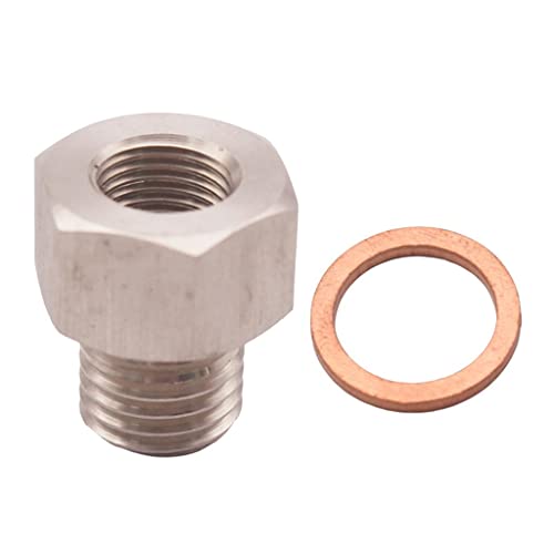 AUTO Meter 1/8in Npt to M16x1.5 Adapter LS1 Oil Pressure Fitting Adapter Brass Metric Thread Converter