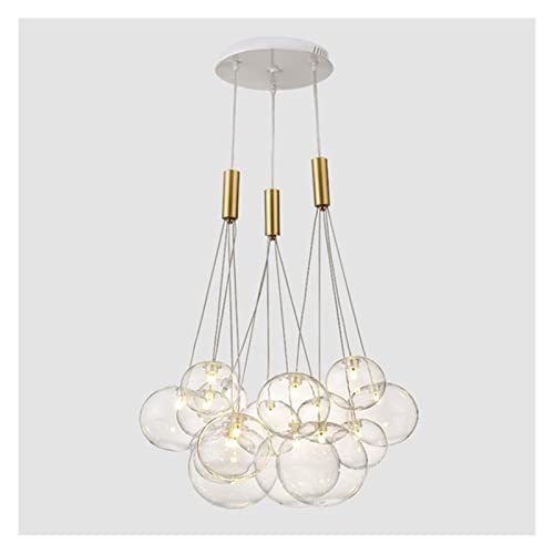 Chandelier, LED VfA JX~\E KX{[ y_gv _ȋF̌ V݂艺Cg z[fR[V _CjO rO [ɑΉ Ɩ(A-15bubbles,ColdWhite)