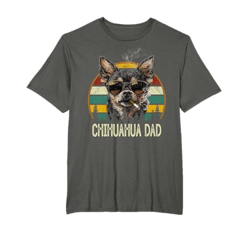 Best Chihuahua Dog Dad Ever Vintage Dia do Pai amante dos cães t-shirt