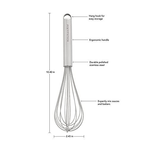 Kitchenaid Premium Utility Whisk With Hang Hook, 10.4-Inch, Stainless Steel #TOP2