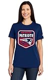 Zubaz NFL Women's Kicker Primary Team Colors Short Sleeve T-Shirt, New England Patriots, X-Large