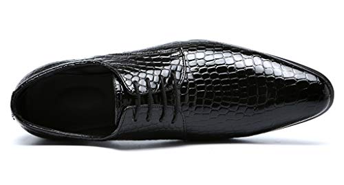 Men's Oxfords Alligator Patent Leather Wedding Prom Formal Black Dress Casual Shoes for Men 13 US3