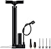 SZSHIMAO pompa da pavimento per tutte le valvole per biciclette, Pompa a pressione 11 bar/160 psi, con ago a sfera per Basket