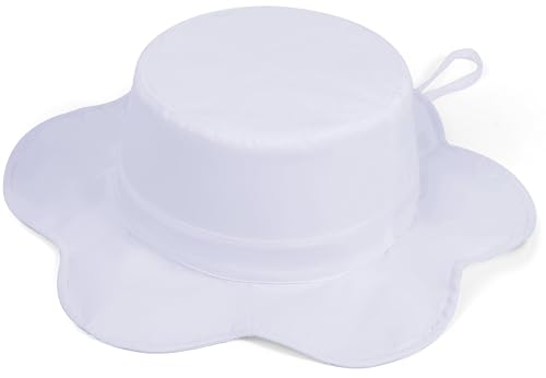 Image of Baby Girl Sun Hat Infant Summer Beach Hats with UPF 50+ Toddler with Wide Brim Strap Outdoor Bucket Hat