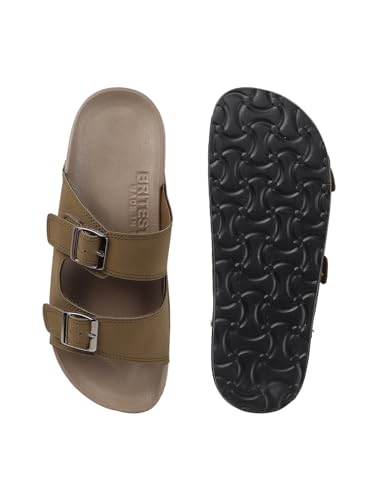 Image of Sukun mens Sukun Slb 10 Men's Stylish Dual-strap Buckle Sandals Sandal