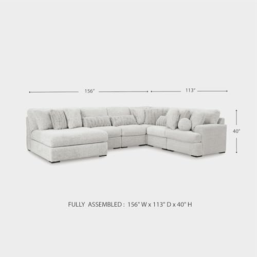 Image of Signature Design by Ashley 6-Piece Modular Sectional with Chaise, White