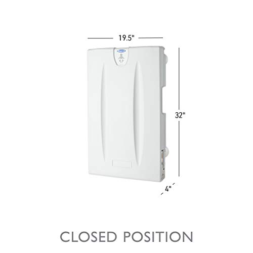 Safetycraft Wall-Mounted Baby Changing Station, Vertical Changing Table With Safety Straps For Commercial Restrooms, Light Gray #TOP3
