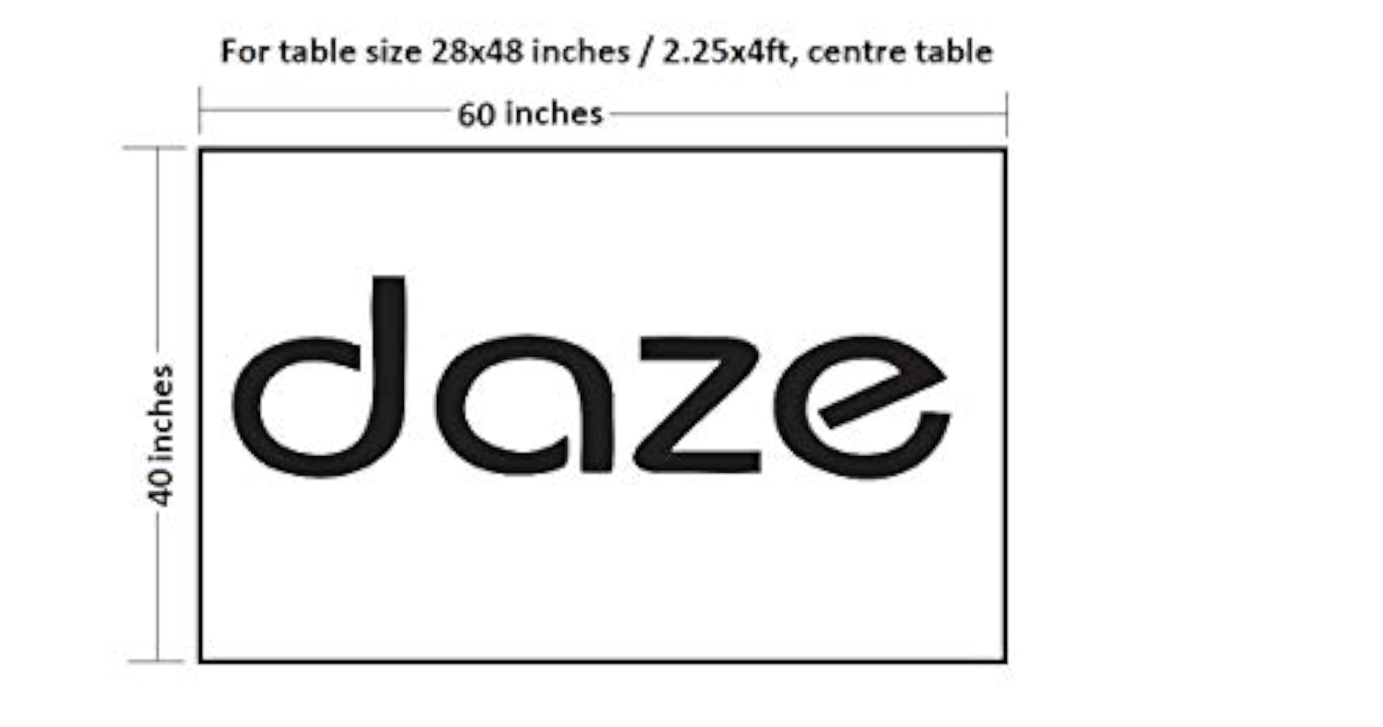Transparent PVC Centre Tea Table Cover, 40x60 Inch