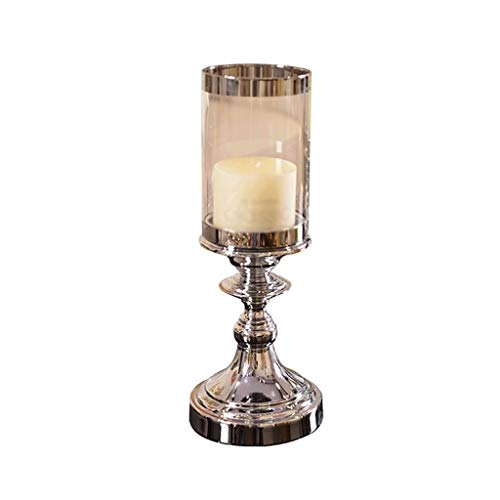 Gold Pillar Candle Holders Tea Light Metal Candlestick for Wedding Home Living Room Coffee Table Decorative Centerpieces (Size : 33.5cm)