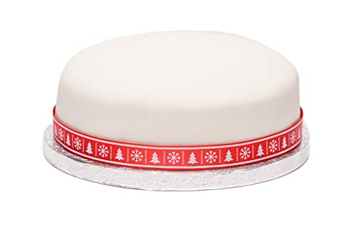 Bizzibeans 8 Round Iced Christmas Brandy Infused Fruit Cake- Round fruit Christmas cake Handmade in Suffolk