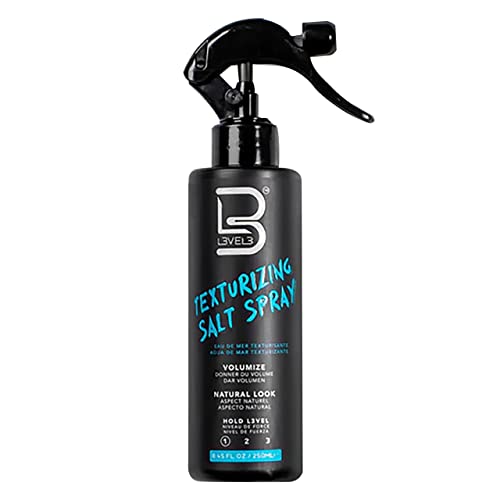 L3 Level 3 Sea Salt Texturizing Spray - Creates Beachy Waves and Texture - Casual Hair Finish (8.45...