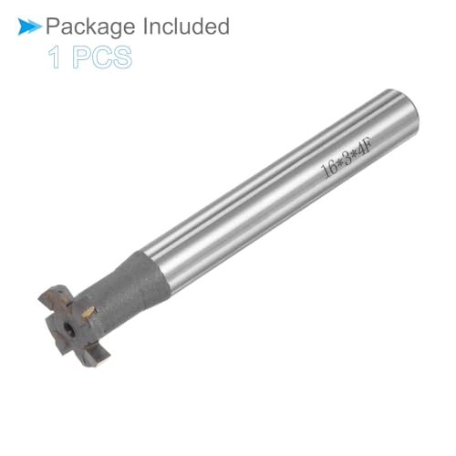 Image of T-Slot Milling Cutters, 4 Flute, 0.6 inch Cutting Dia, 0.12 inch Depth, Tungsten Carbide Tip