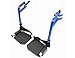 Blue Streak Wheelchair footrest Replacement,Economy Footrest for Wheelchairs and Transport Chair, Composite Footplates and Heel Loops,Universal Swing-Away Footrests, T93, PH-SF(1 Pr, Blue)