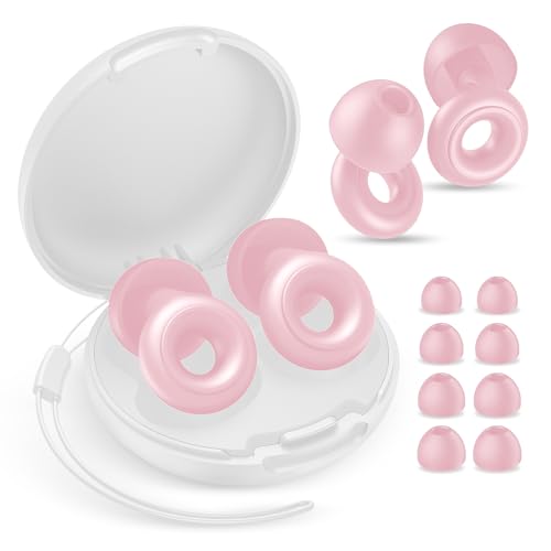 Tapones para los oídos, 30 dB para dormir, protección auditiva ultracómoda, reutilizables, protección auditiva diaria para el trabajo, viajes, sensibilidad al ruido, incluye caja de almacenamiento1