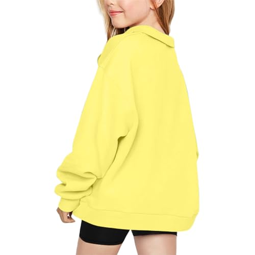 Zip Up Sweatshirts for Girls Drop Shoulder Oversized Soft Smooth Plus Size Casual Pullover Collared Blouses2