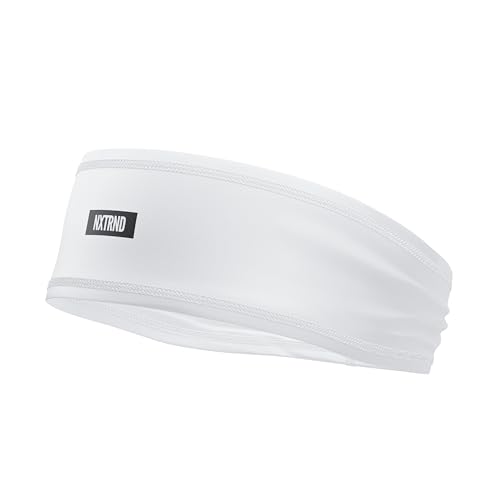 Nxtrnd Sports Headband Football Skull Wrap Fits Under Football Helmet (White)