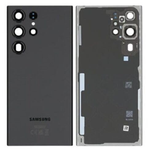 Cache batterie arrière original Samsung S23 Ultra S918B noir vitre caméra intégrée