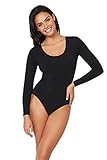 Boody Body EcoWear Women's Long Sleeve Bodysuit - Fashion Base Layer made from Natural Organic...