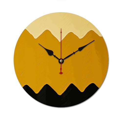 Horloge sans tic-tac 60 cm en bois décorative pour salon et chambre - 2