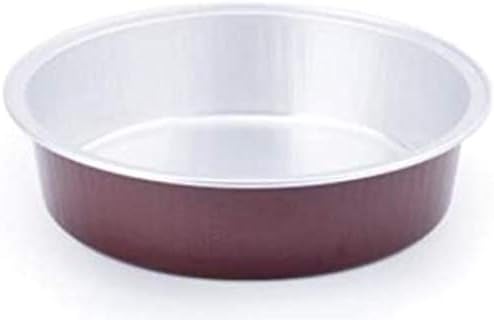 KEISEN 4 2/3" mini Disposable Aluminum Foil Cups 215ml for Muffin Cupcake Baking Bake Utility Ramekin Cup 24/PK (coffee)