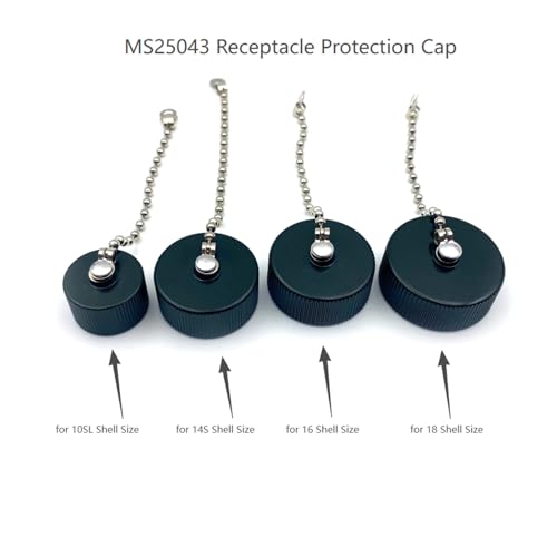 Conector circular industrial MS25043 cubiertas de protección impermeable 5