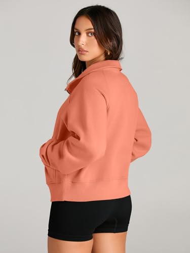 Image of AUTOMET Womens Sweatshirts Half Zip Cropped Pullover Fleece Quarter Zipper Hoodies 2026 Fall Fashion Outfits Clothes