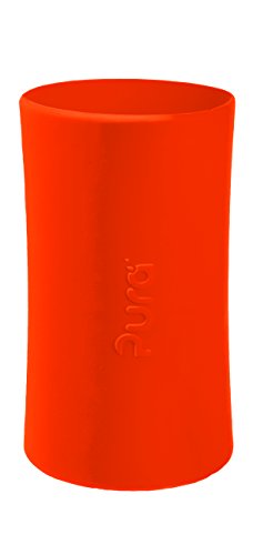 Pura Kiki Tall Silicone Sleeve for Bottle - Plastic-Free, Medical-Grade, Promotes Grip Handle, Protection & Insulation Compatible w/ Pura Stainless Bottles 9oz & 11oz- Orange