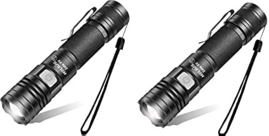 Amazon.co.jp: 【2本セット】LED懐中電灯 軍用 最強1600ルーメン