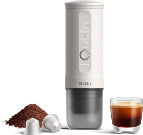 Portable Espresso Maker OutIn Nano Portable Electric Espresso Machine, Travel Coffee Maker for Camping, Car Coffee Maker...
