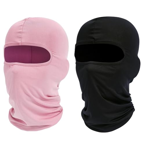 Image of ROXUN Balaclava Ski Mask, 2 Pack Summer Motorcycle UV Protection Shiesty | Cooling, UPF 50+, Unisex, Windproof, Face Mask, Neck Gaiter, Versatile Use