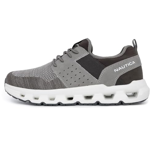 Image of Nautica Mens Running Sneakers Sport Fashion Lace-Up Athletic Soft Shoes for Gym Tennis Men - Cushioned, Breathable, Lightweight & Comfortable