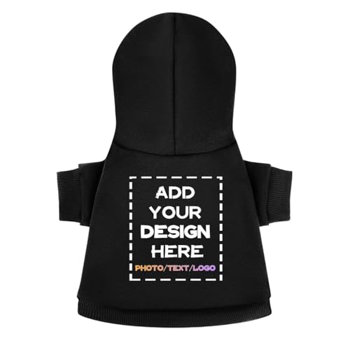 Personalisiertes Haustier-Sweatshirt mit Namen und Fototext, individuelles Hunde-Sweatshirt, personalisierter Pullover, Kapuzenpullover für Hunde und Katzen, Welpen, personalisierte Haustiergeschenke