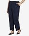 Alfred Dunner Women's Poly Proportioned Short Pant, Navy, 8 Petite
