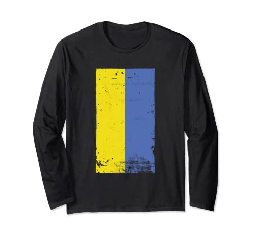 Ukrainian Pride Travel Vacation Ukraine Flag Manga Larga